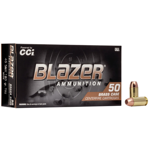 CCI Blazer Ammo 40 S&W 180gr FMJ 50 Rounds