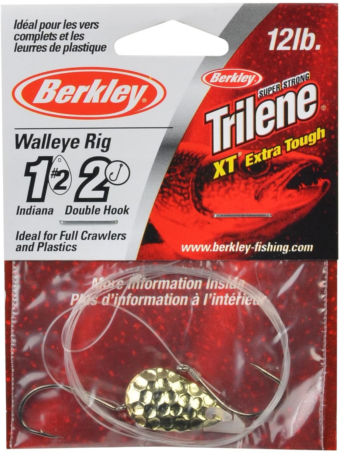 Berkley Walleye Rig Indiana #4 Triple Hook Hammered Hold (WRTHI4