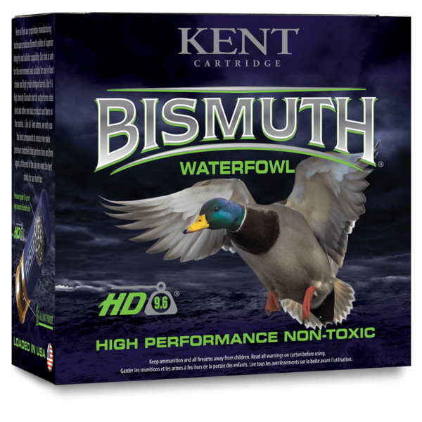 Kent Bismuth Waterfowl Ammo, 12ga 3" 1-3/8oz #4 Shot 1450fps Non-Toxic 25rds