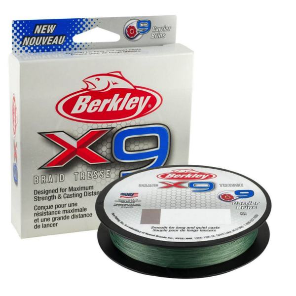 Berkley X9 Braid Fishing Line 165 Yds 65lb .015 Diam Green X9bfs65