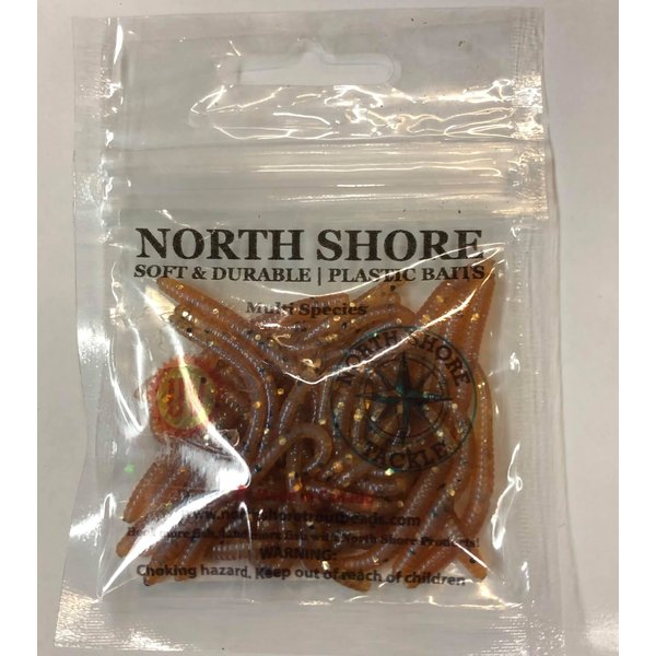 North Shore Tackle Trout Worm's 2" Brown Sparkle