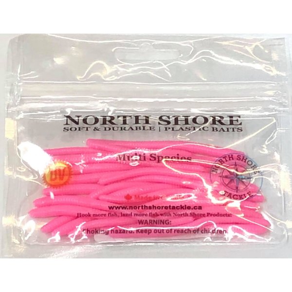 North Shore Tackle Trout Worm's 3" Bubblegum
