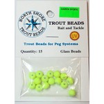 North Shore Tackle Glass Beads 6mm Glass UV Chartreuse
