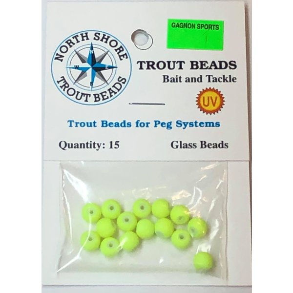 North Shore Tackle Glass Beads 6mm Glass UV Chartreuse