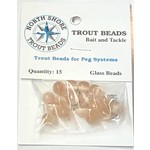 North Shore Tackle Glass Beads 8mm Glass Peach Yolk