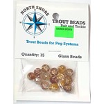 North Shore Tackle Glass Beads 8mm Glass RootBeer Crackle
