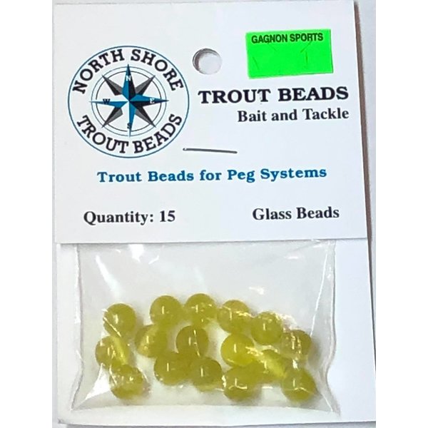 North Shore Tackle Glass Beads 8mm Glass Golden Yolk