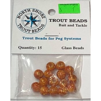 North Shore North Shore Tackle Glass Beads 8mm Glass Brown Swirl Tan