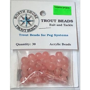 North Shore Tackle Acrylic Beads 8mm Pink Yolk