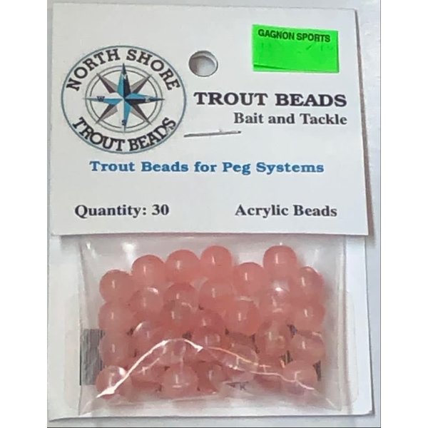 North Shore Tackle Acrylic Beads 8mm Pink Yolk
