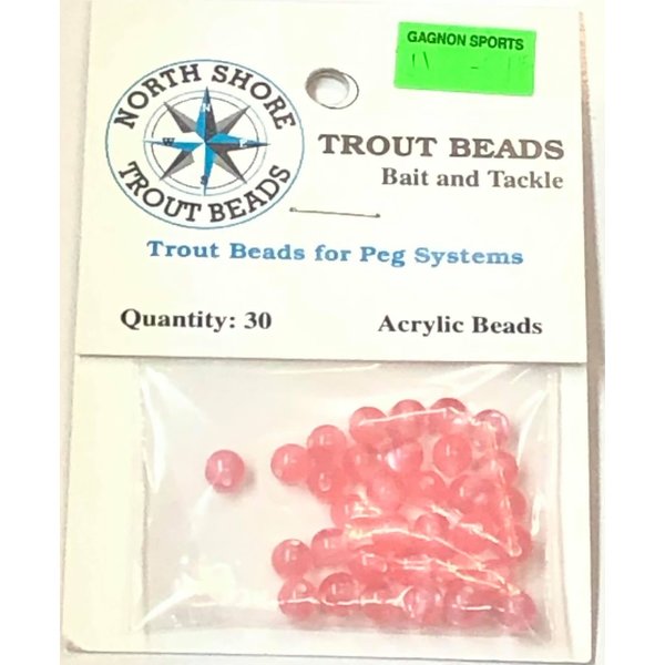 North Shore Tackle Acrylic Beads 6mm Pink Yolk