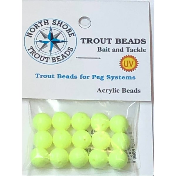 North Shore Tackle Acrylic Beads 10mm Chartreuse