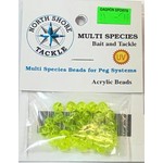 North Shore Tackle Acrylic Beads 6mm Transparent Chartreuse