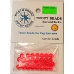 North Shore Tackle Acrylic Beads 6mm West Coast Red