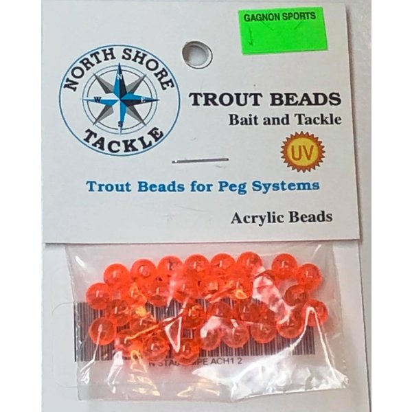 North Shore Tackle Acrylic Beads 6mm Peach