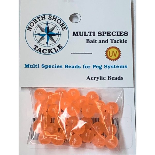 North Shore Tackle Acrylic Beads 8mm Peach 222