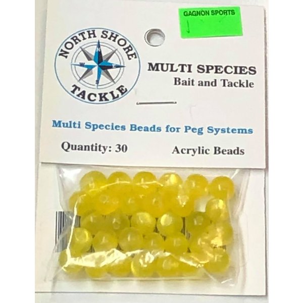 North Shore Tackle Acrylic Beads 8mm Gold Yolk