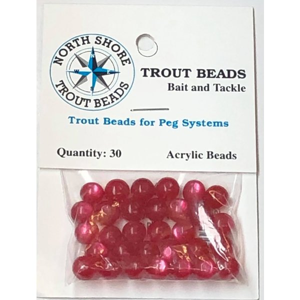 North Shore Tackle Acrylic Beads 8mm Wine Yolk