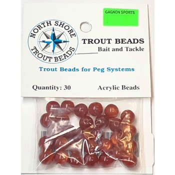 North Shore Tackle Acrylic Beads 8mm Brown Yolk