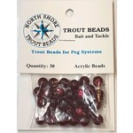 North Shore Tackle Acrylic Beads 8mm Brown Cherry