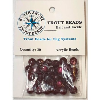 North Shore Tackle Acrylic Beads 8mm Brown Cherry