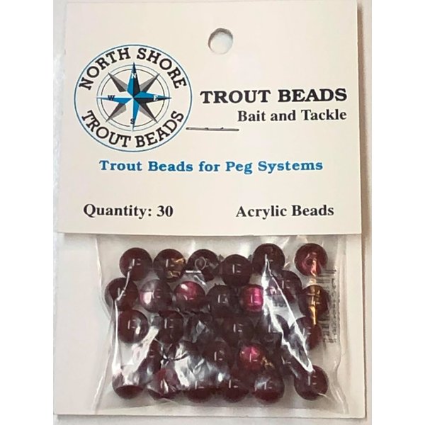 North Shore Tackle Acrylic Beads 8mm Brown Cherry