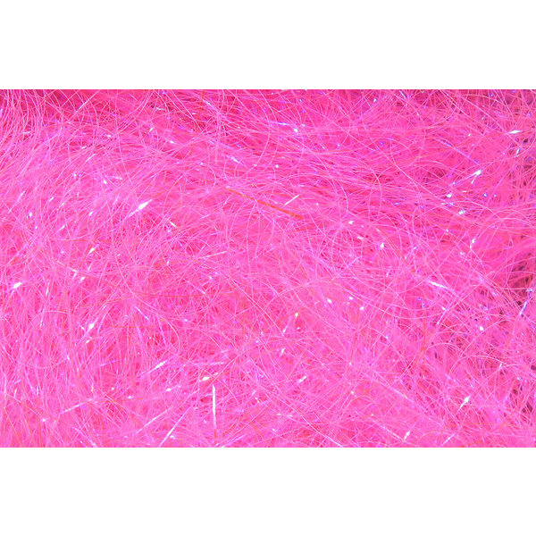 Hareline Dubbin Ice Dub UV Flo. Hot Pink