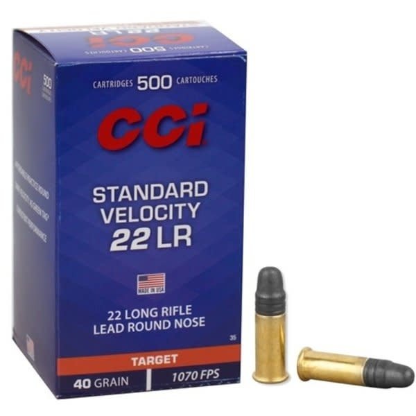 CCI CI 22 Long Rifle Standard Velocity Lead Round Nose 40gr 1070fps Per 500