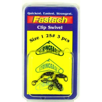 Stringease Fastach Clip Swivel. Size 3 50# 3-pk