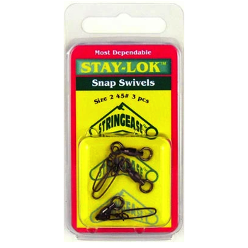 Stringease Stay-Lok Snap Swivel. Size 3 45# 3-pk