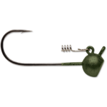 VMC Stand Up Shaky Head 1/4oz Jig. Green Pumpkin 4-pk