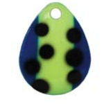 Compac Jaws Floating Worm Harness. 15lb Chartreuse Blue Stripes Black Dots