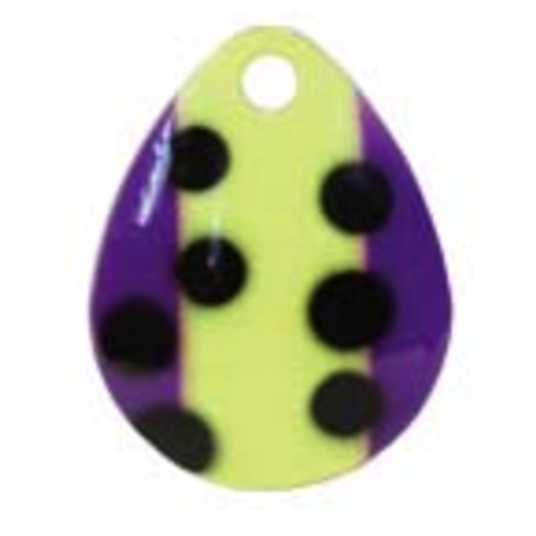 Compac Jaws Floating Worm Harness. 15lb Chartreuse  Purple Stripe Black Dots