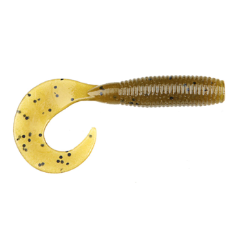 Yamamoto Super Tail Grub 5" Green Pumpkin Black Flake 20-pk