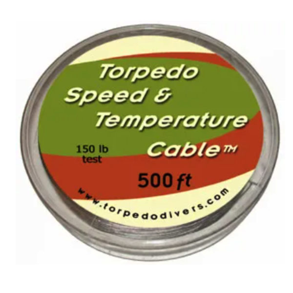 Torpedo Speed & Temperature Cable. 200 ft 150lb.