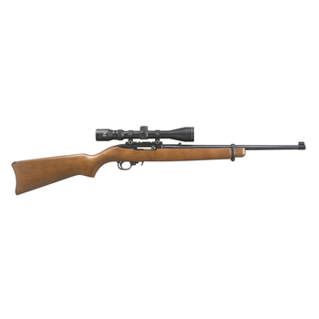 Ruger (GYS24) 10/22 Semi-Auto Rifle, 22 LR, 18.5" bbl, Blued, Wood Stock, Viridian EON 3-9x40 Scope, Hard Case, 10+1 Rnd