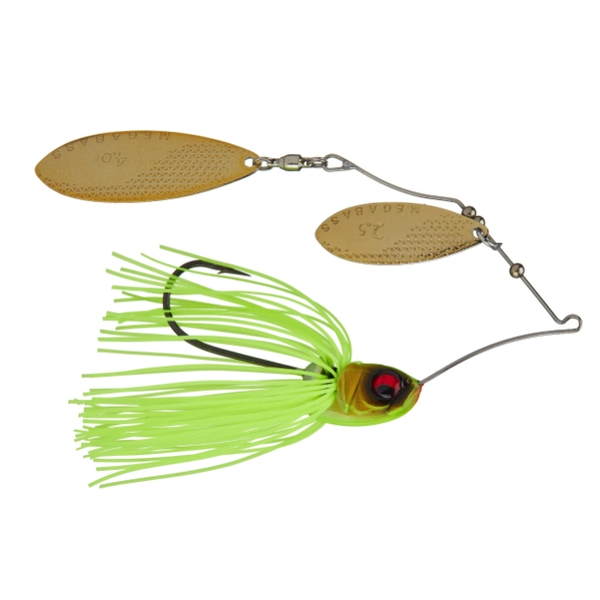 Megabass V9 Double Willow 5/8oz Chartreuse Shiner Spinnerbait