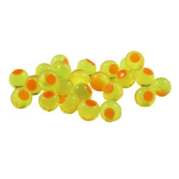 Cleardrift Tackle Cleardrift Embryo Soft Bead Chartreuse/Orange Dot 6mm