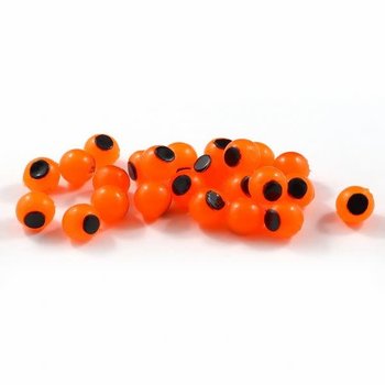 Cleardrift Tackle Embryo Soft Bead Hot Orange/Black Dot 6mm