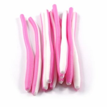 Cleardrift Tackle Two-Tone Trout Worm 3" White/Bubble Gum 20-pk