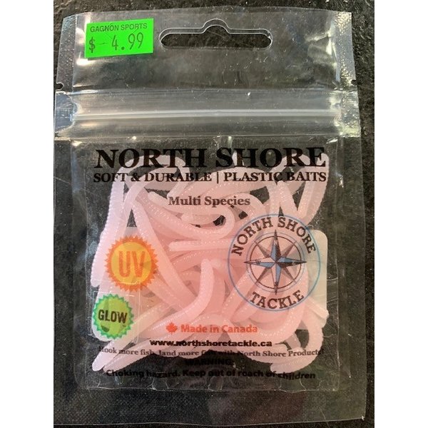 North Shore North Shore Tackle Trout Worm's 2" Lite Pink Glow