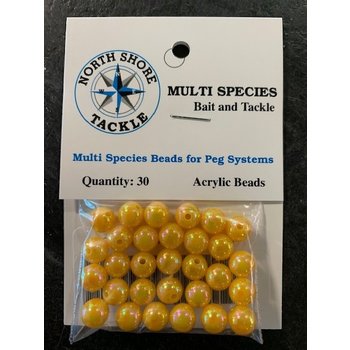 North Shore North Shore Tackle Acrylic Beads 8mm Pearl Gold