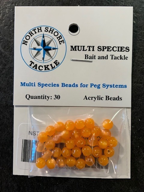 North Shore North Shore Tackle Acrylic Beads 6mm Orange Yolk