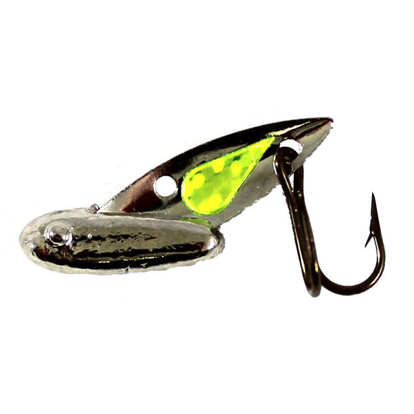 Reef Runner REEF RUNNER CICADA LURE 1/2 OZ NICKEL/CHARTREUSE MFG# C5-101