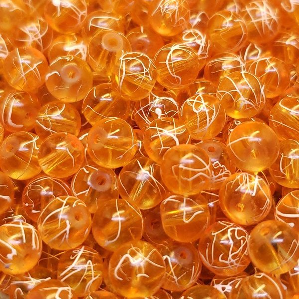 Creek Candy Beads 6mm Electric Orange # 147