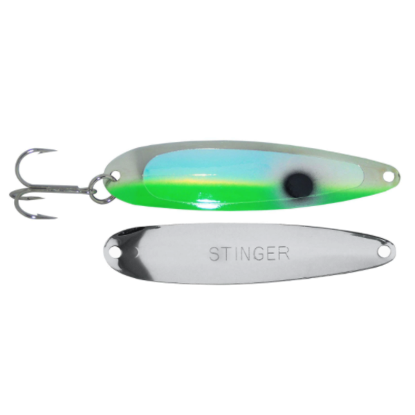 Michigan Stinger Stingray Spoon. UV Green Tuxedo