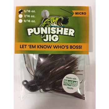 Punisher Jigs Micro jig with Mustand Ultra point hook GHOST BROWN 7/16