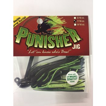 Punisher Jigs Punisher Jig "The Original"  BLK/CHT 7/16