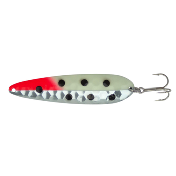 Moonshine Lures Half-Moon Magnum Glow Broken Nose 4-1/2" Spoon