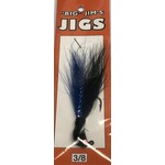 Big Jim's Bucktail Jig. 3/8oz 002 Blk/Blue